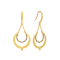 Double Open Rounded Chain Drop Earring