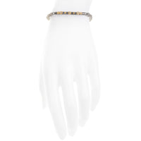 Beaded Labradorite Flower Bar Stretch Bracelet