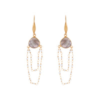 Labradorite Chain Drop Earring