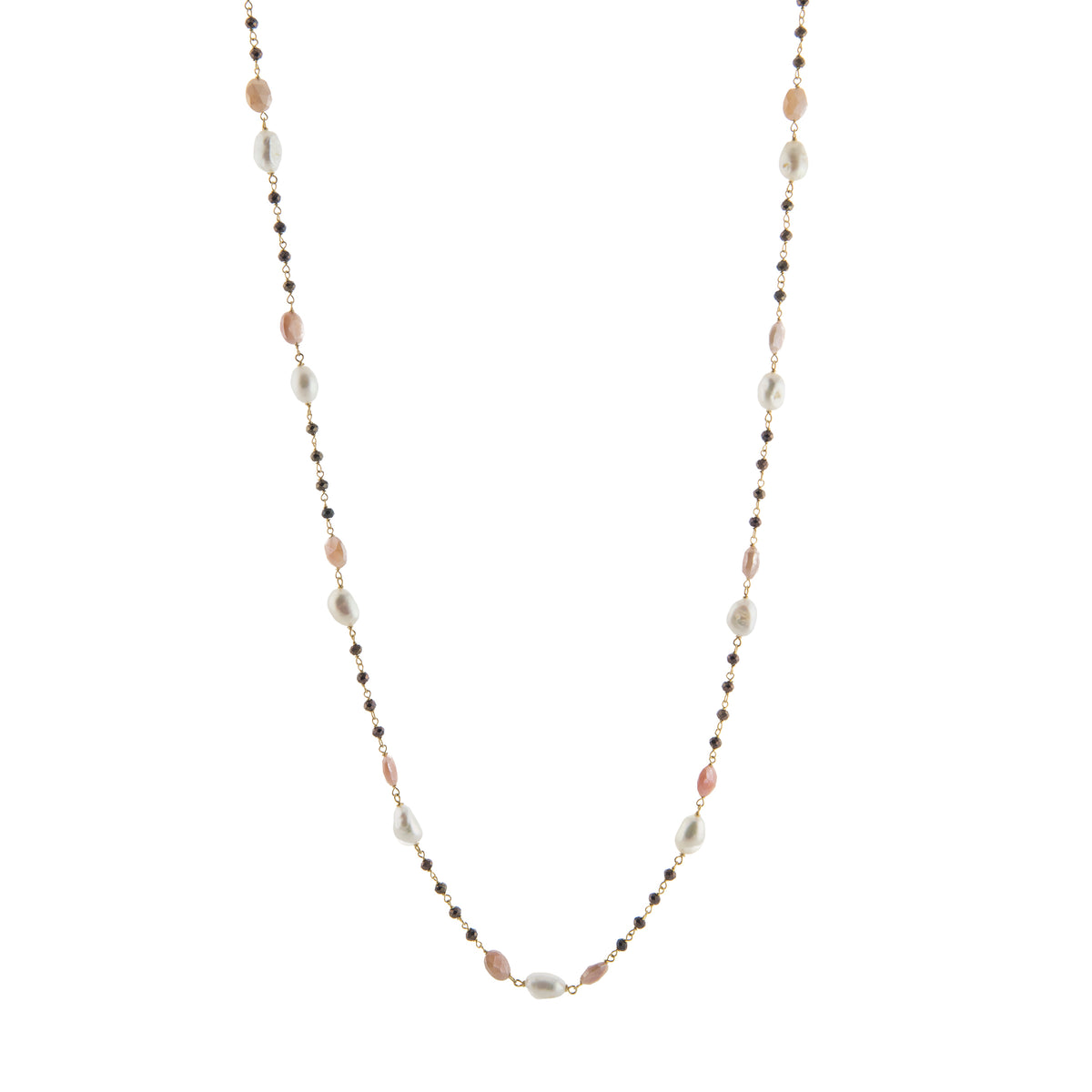 Beaded Pink Strand Necklace