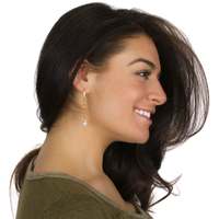 Misty Quartz / Akoya Pearl Earrings