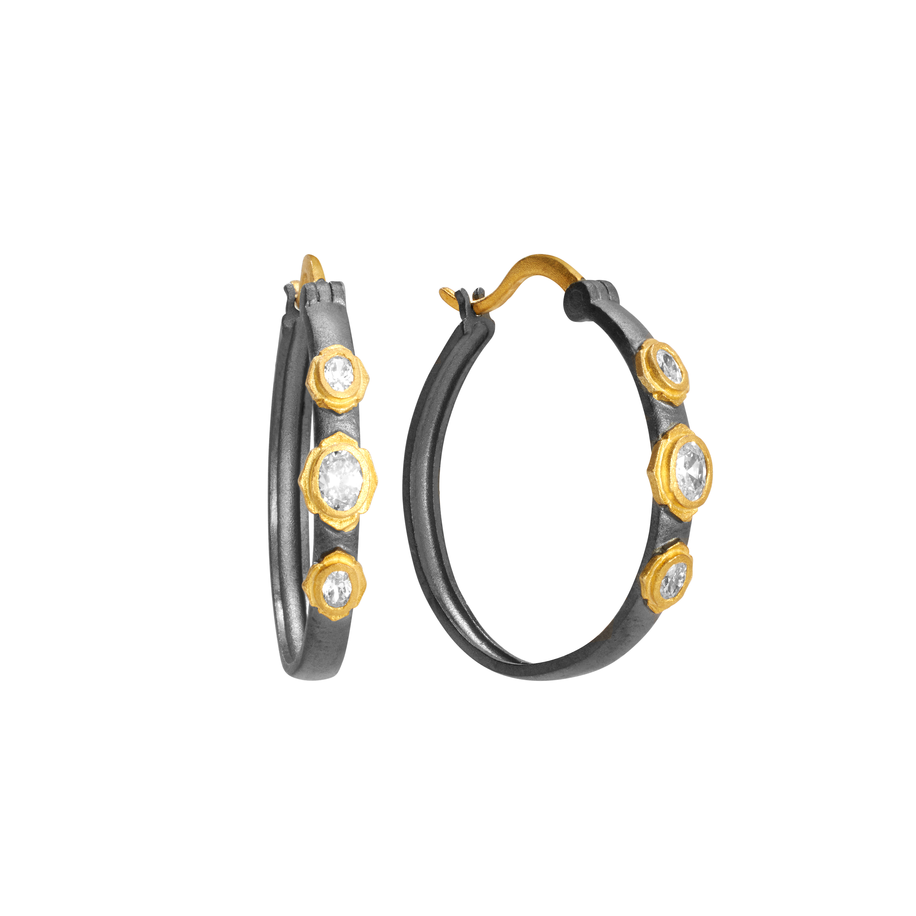 Joey J.™ Triple CZ Click Hoop – Joey J. Jewelry