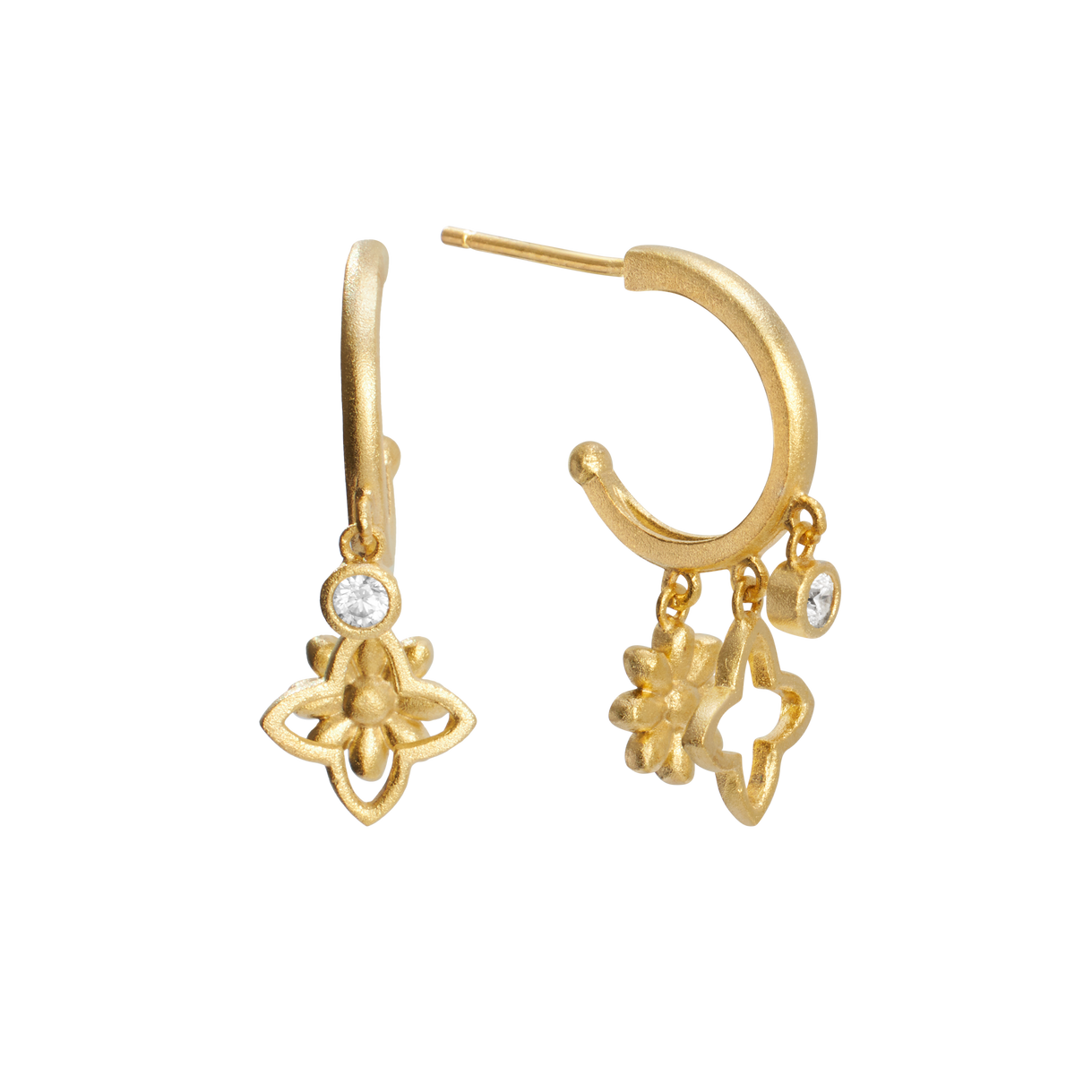 Graduated Drop Hoop Earring