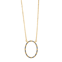 Open Oval Beaded Necklace