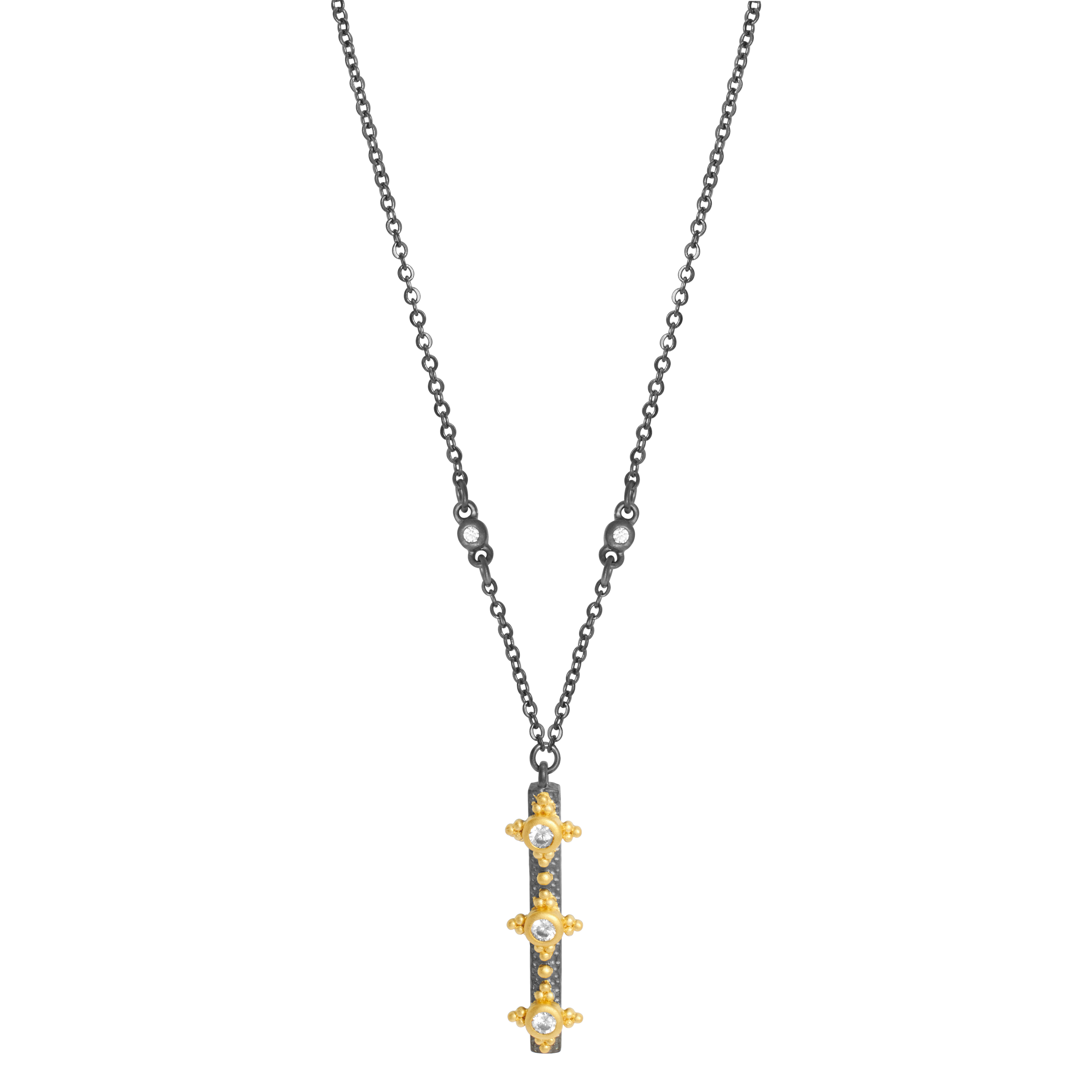 アクセサリー Bar Necklace Joey J.™ CZ Flower Bar Necklace – Joey J. Jewelry