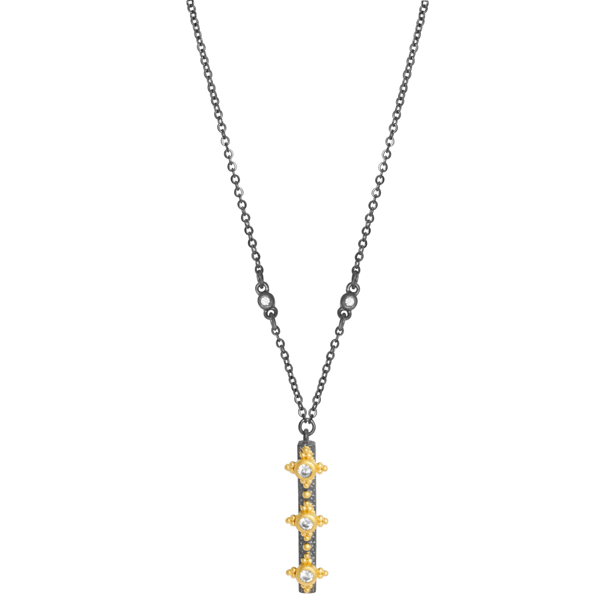 CZ Flower Bar Necklace