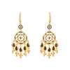 Black CZ Beaded Filigree Drop Earring