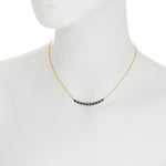 Modern Bezel Curved Bar Necklace
