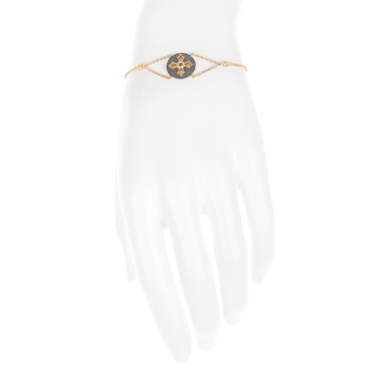 Modern Round Cross Chain Bracelet