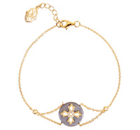 Modern Round Cross Chain Bracelet