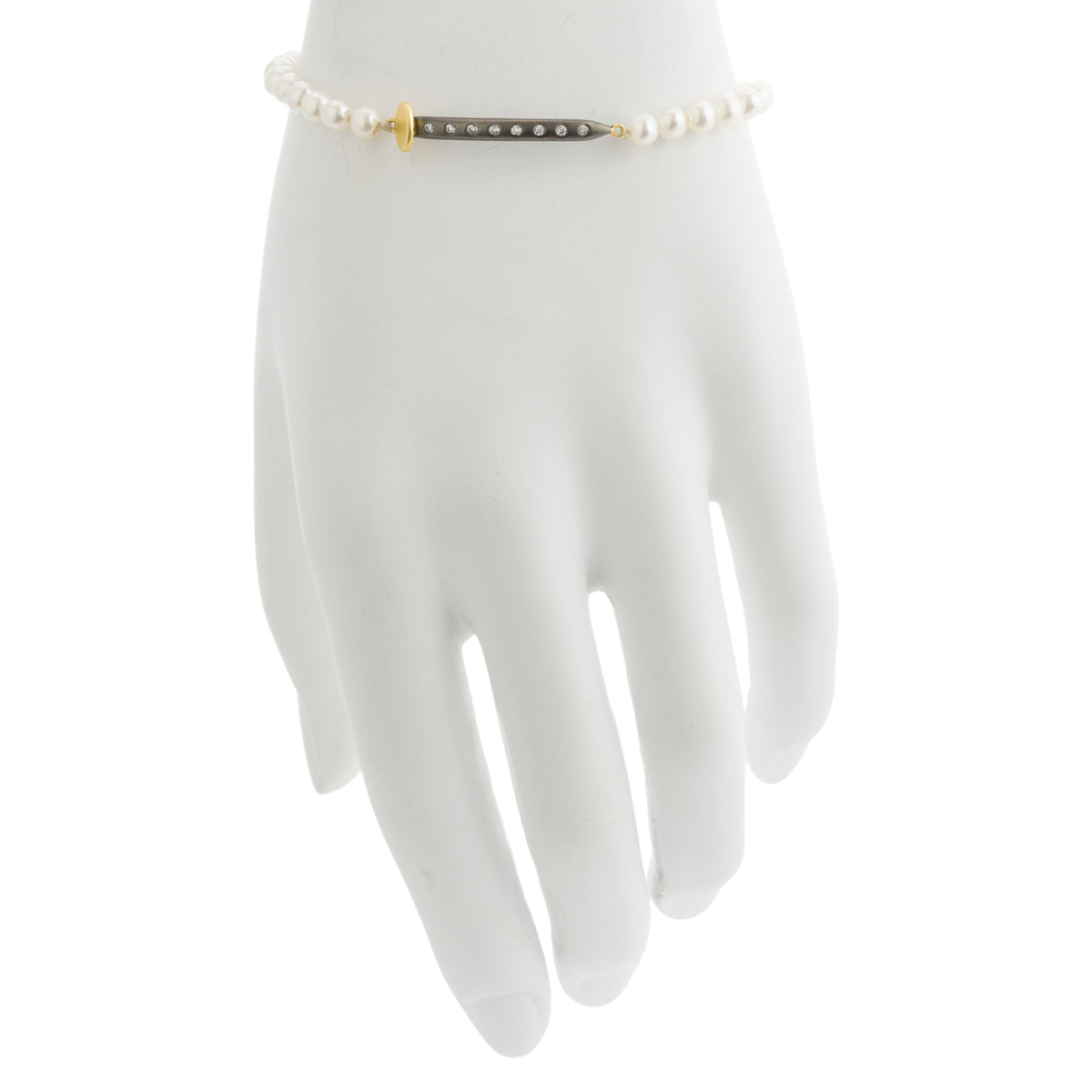 Modern Freshwater Pearl Nail Stretch Bracelet