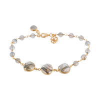 Round Labradorite Beaded Bracelet