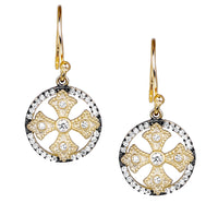 Fancy Cross CZ Drop Earring