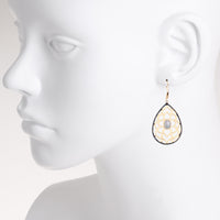 Filigree Teardrop with Labradorite Drop Earring