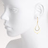 Double Open Rounded Chain Drop Earring