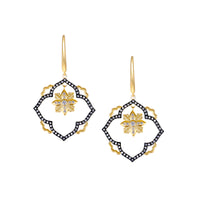 Fancy Open Floating Flower CZ Drop Earring