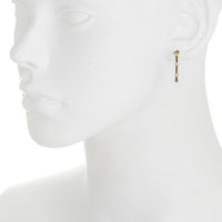 Two Tone Beaded Hoop Earring