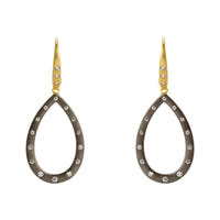 Modedrn Opend Bezel Teardrop Earring