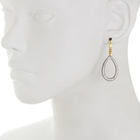 Modedrn Opend Bezel Teardrop Earring