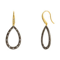 Modedrn Opend Bezel Teardrop Earring