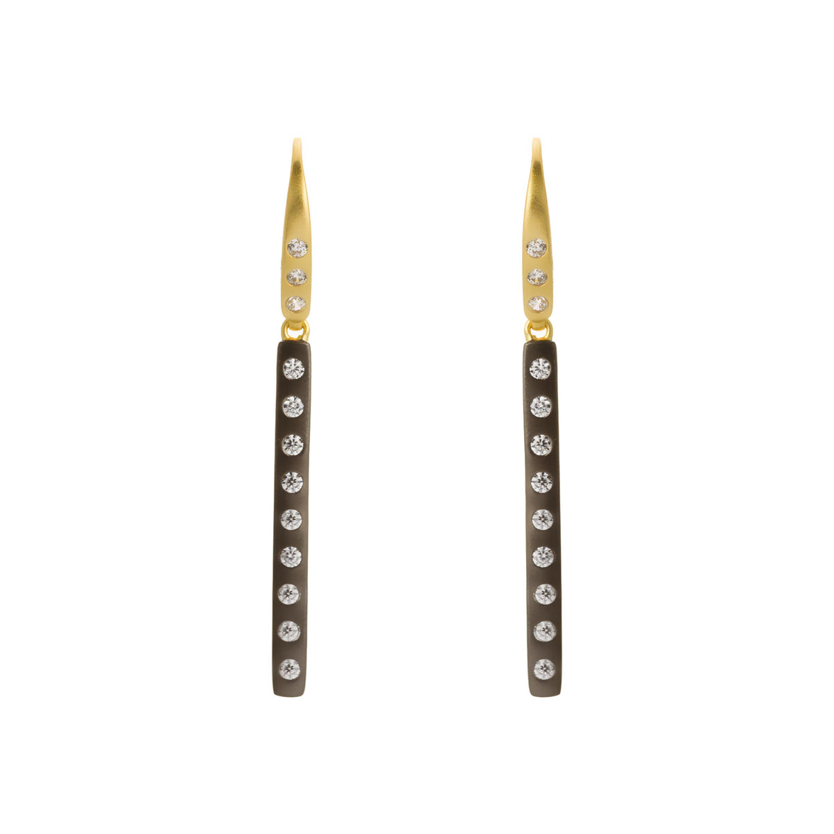 Modern Bezel Bar Drop Earring