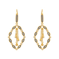 Open Abstract Chain Accent Drop Earring