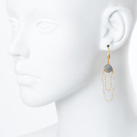 Labradorite Chain Drop Earring