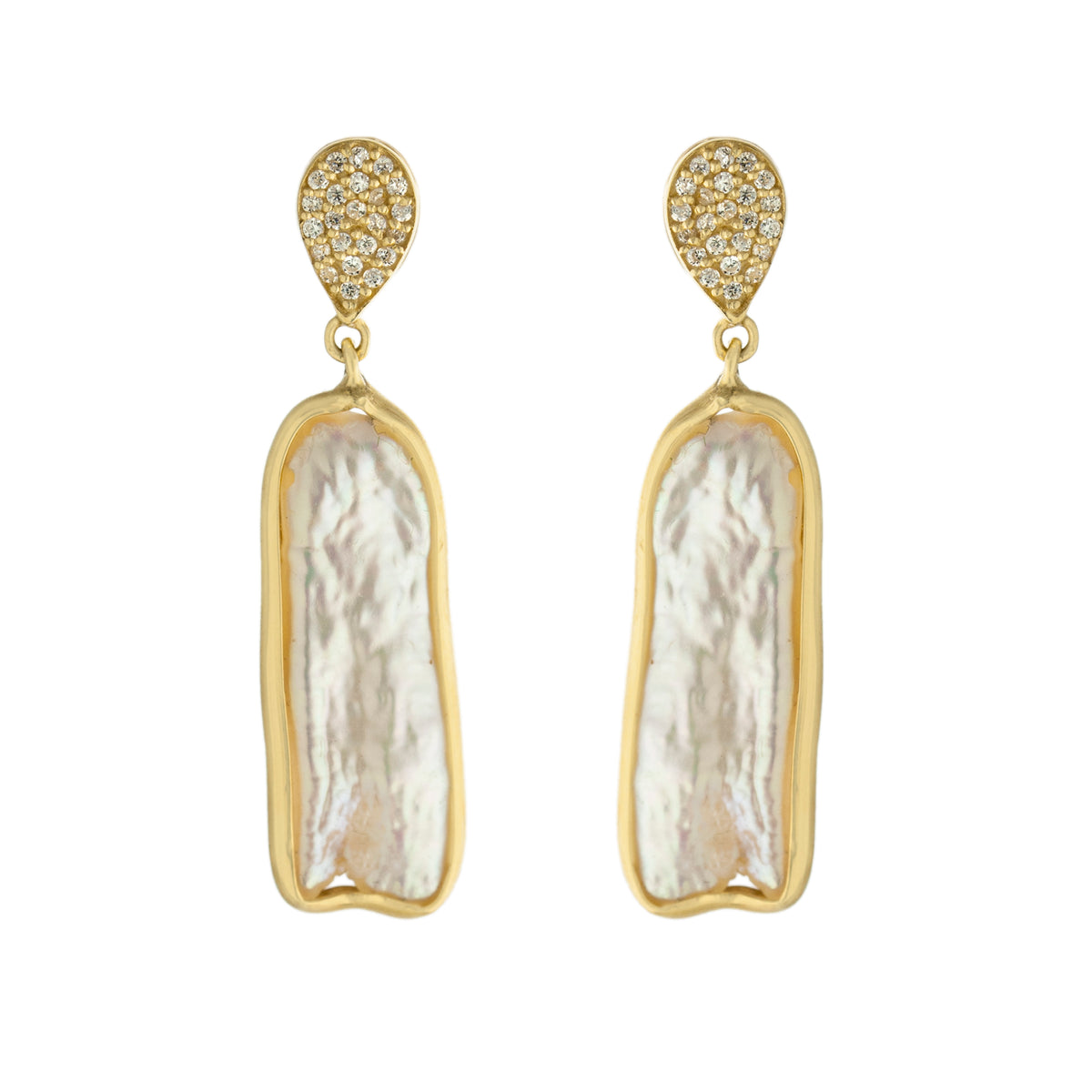 Biwa Pearl Drop Earring