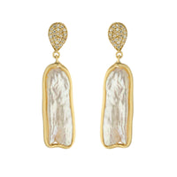 Biwa Pearl Drop Earring