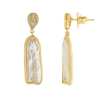 Biwa Pearl Drop Earring