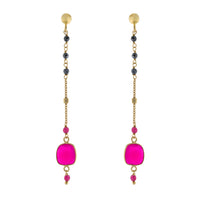Faceted Bead Drop Earring
