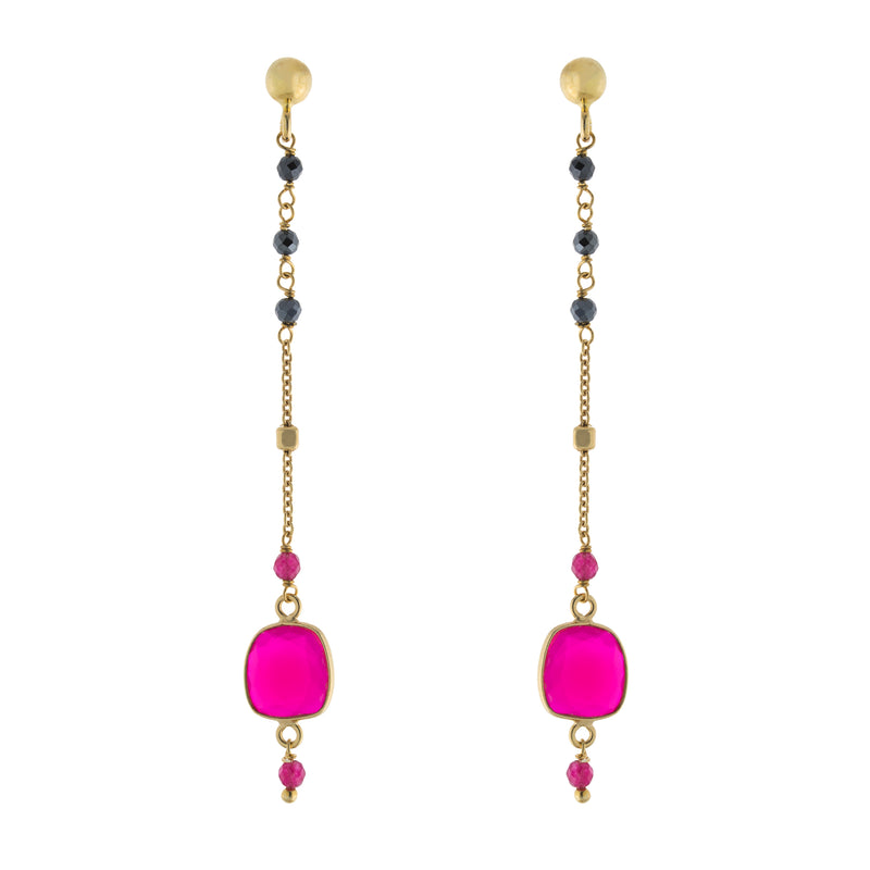 Faceted Bead Drop Earring