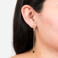 Quartz Oval Chain Drop Earring