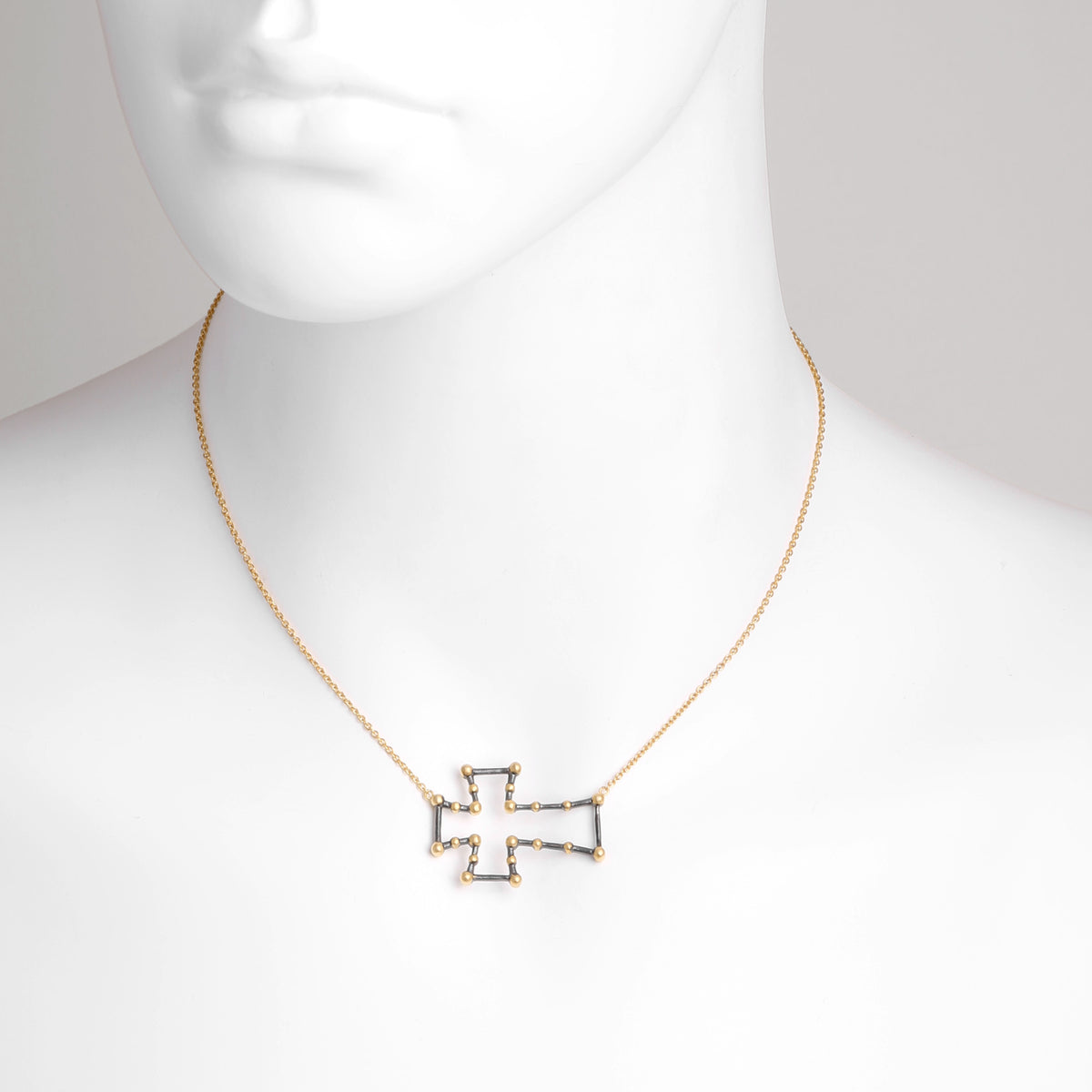 Open Side Cross Necklace
