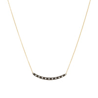 Modern Bezel Curved Bar Necklace
