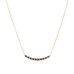 Modern Bezel Curved Bar Necklace