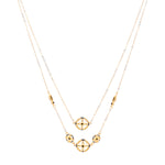 Black CZ Multi Round Filigree Layered Double Strand Necklace