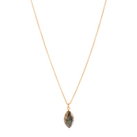 Marquise Labradorite Necklace with Extension