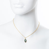 Marquise Labradorite Necklace with Extension