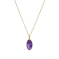 Oval Amethyst Necklace