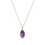 Oval Amethyst Necklace