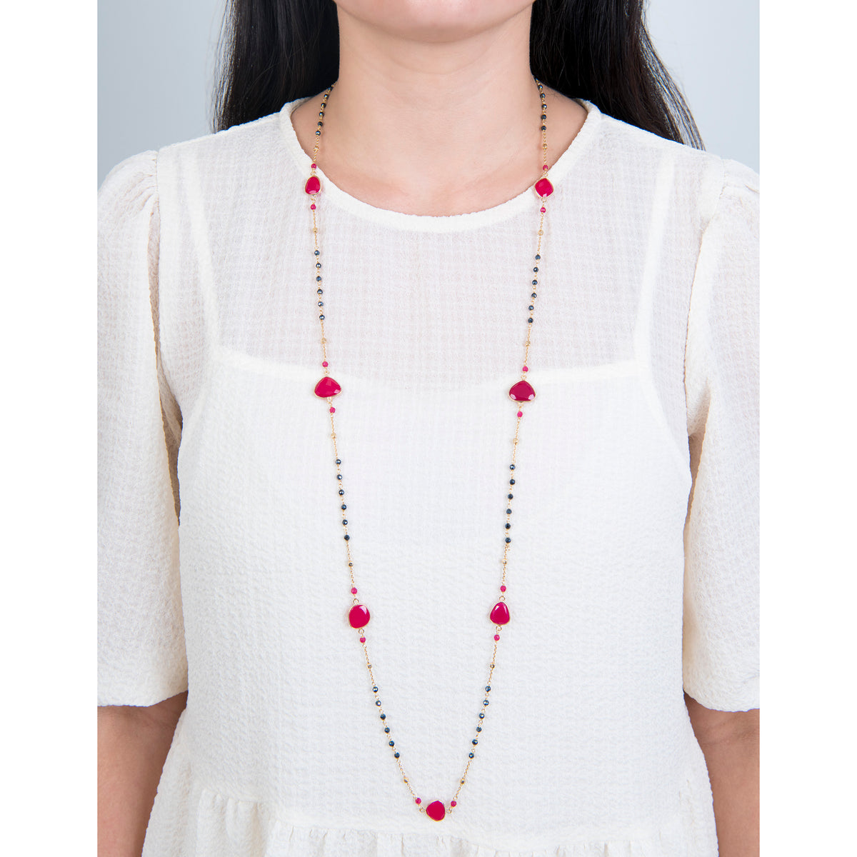 Red Single Strand Necklace