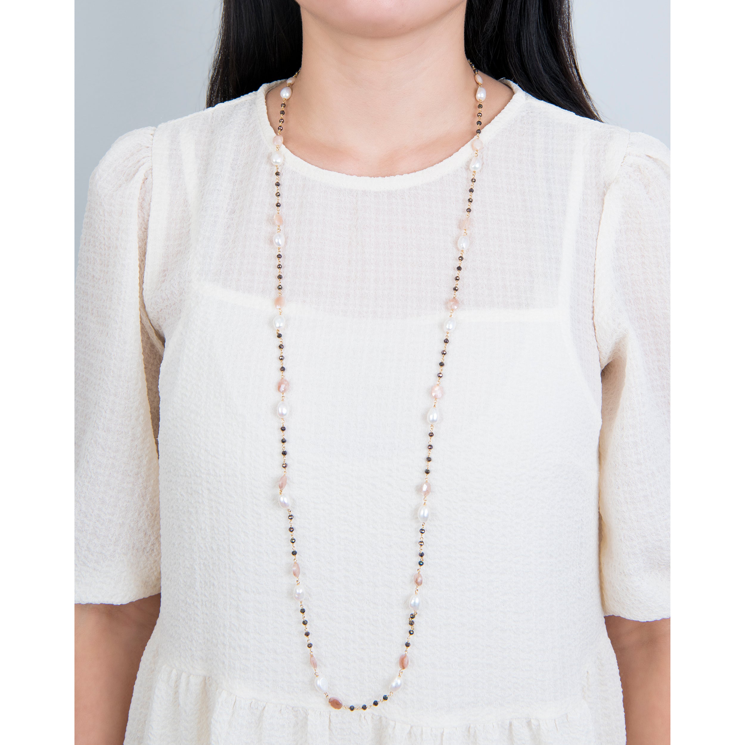 Beaded Pink Strand Necklace – Joey J. Jewelry