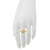 Open Star with Flower and CZ Accent Ring