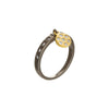 Modern Bezel Disc Drop Ring