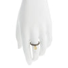 Modern Bezel Disc Drop Ring