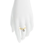 Modern Bezel Disc Drop Ring