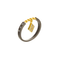 Modern Bezel Diamond Shape Drop Ring