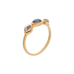 Triple Labradorite Ring