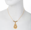 Black CZ Beaded Filigree Necklace